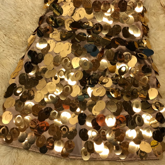 Express Gold Sequin Cocktail Dress Sz 6 NWT - Picture 6 of 6
